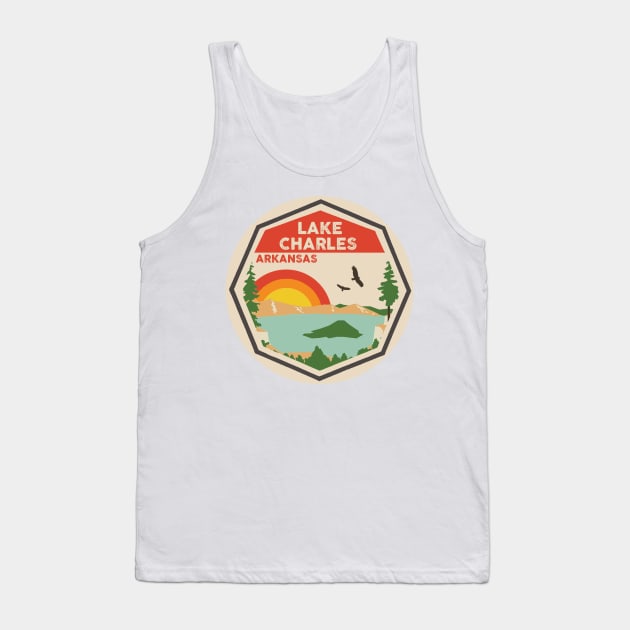 Lake Charles Arkansas Colorful Scene Tank Top by POD4